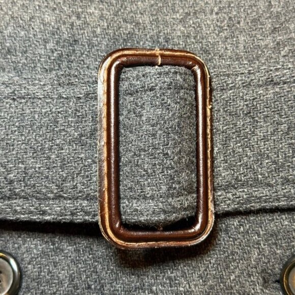 J.Crew Stadium Cloth Nello Gori Gray Wool Blend Belted Trench Coat - Picture 10 of 13